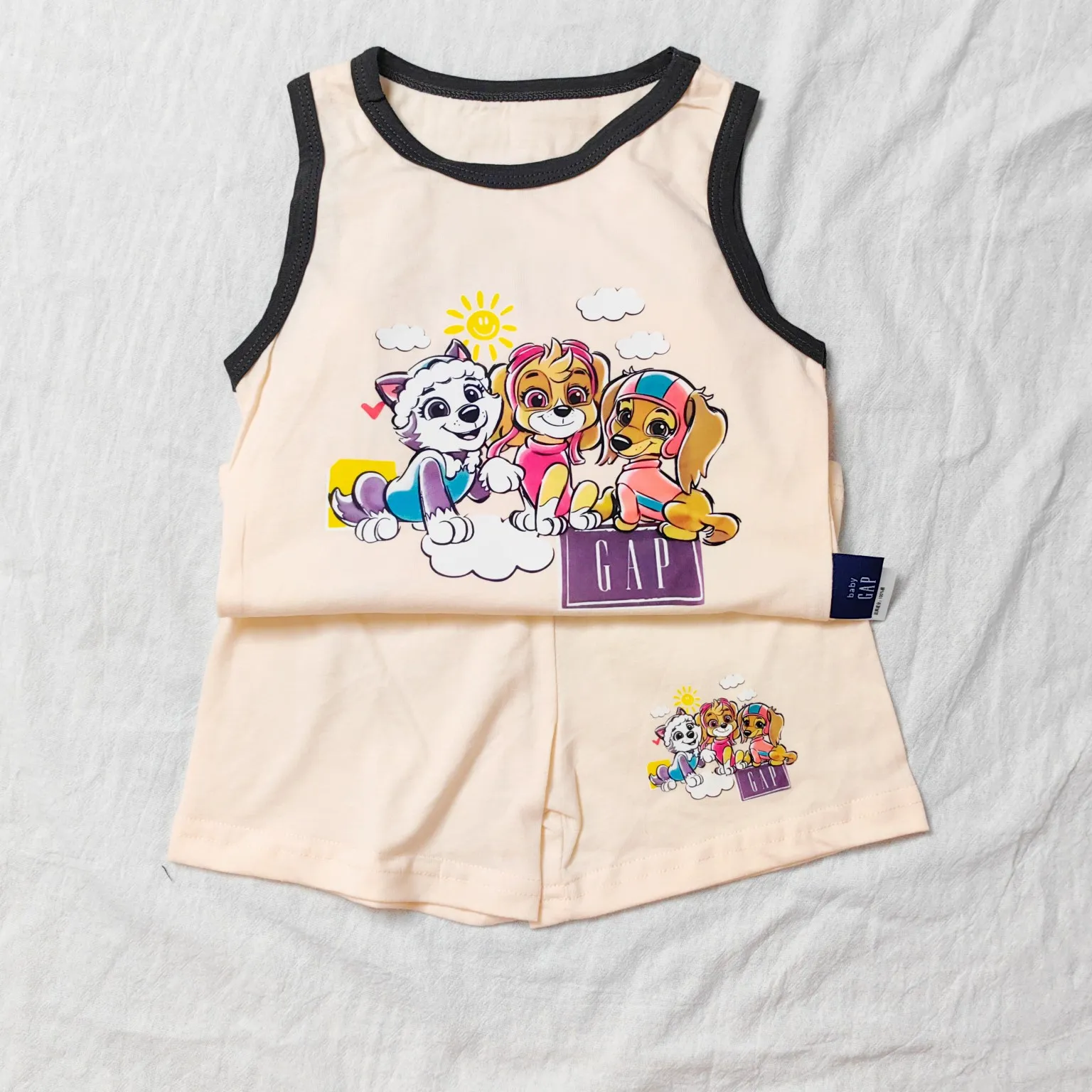 【80-120cm】二点セット 人気爆発中 快適 キュート タンクトップ/半袖Ｔシャツ+ショートパンツ セット
