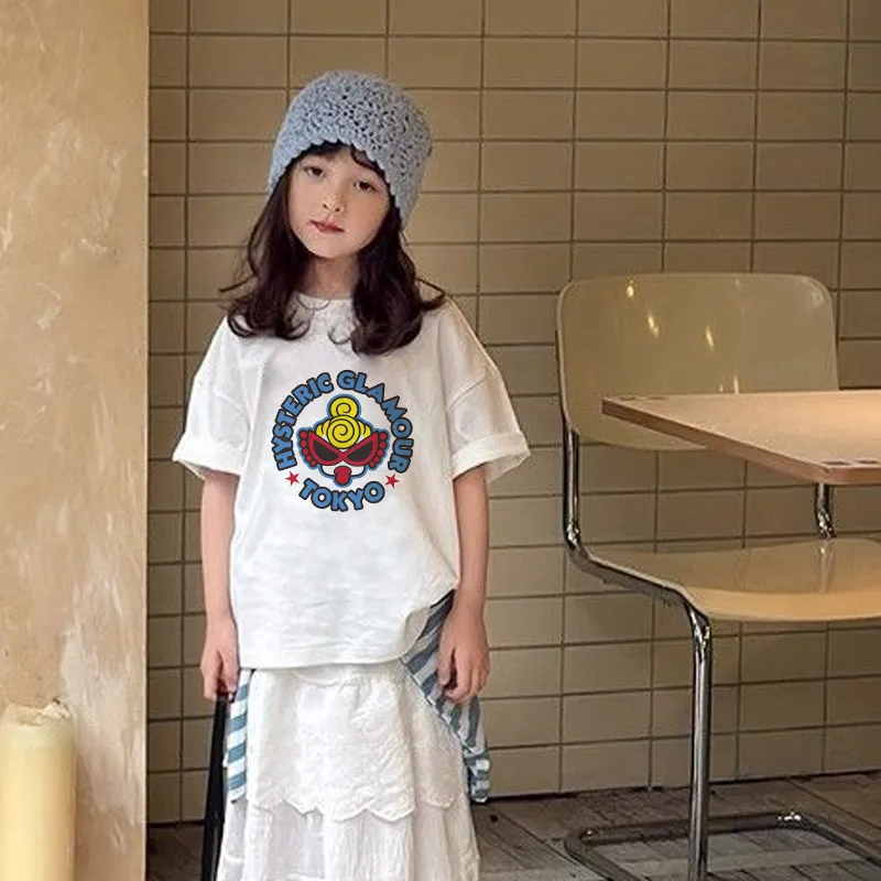 【90-160cm】元気いっぱい  大活躍 プリント カジュアル 女の子 半袖 Ｔシャツ