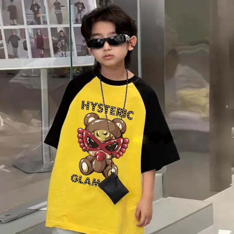 【100-150cm】話題沸騰中 大人気 配色 カジュアル クール 男の子 半袖 Ｔシャツ