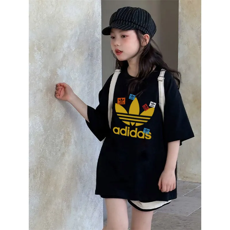 【90-160cm】好感度100％  大活躍 トレンド 合わせやすい 女の子 半袖 Ｔシャツ