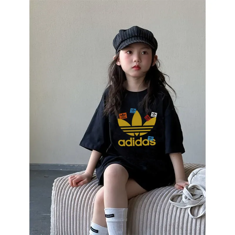 【90-160cm】好感度100％  大活躍 トレンド 合わせやすい 女の子 半袖 Ｔシャツ