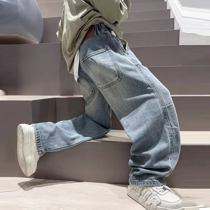 【110-170cm】話題沸騰中 大人気 新作 カジュアル 合わせやすい 男の子 デニム パンツ