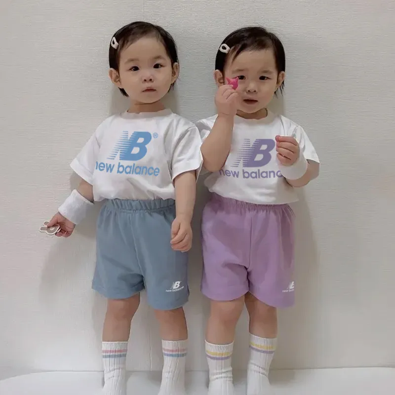 【80-150cm】二点セット 取り入れたい カラバリ豊富 半袖 Ｔシャツ+ショートパンツ セットアップ