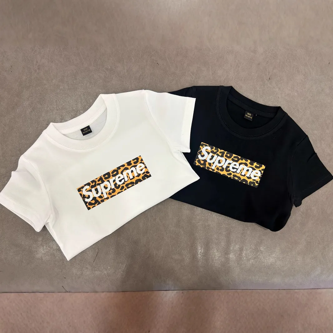 【90-160cm】着回し最強  爆売れ中 カジュアル トレンド ヒョウ柄 半袖 Ｔシャツ