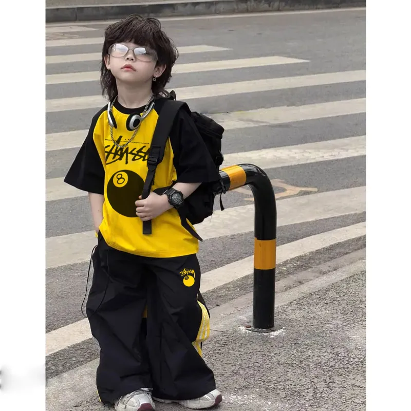 【100-150cm】二点セット 単品注文OK 爆売れ中 クール 男の子 半袖Ｔシャツ＋パンツ セット