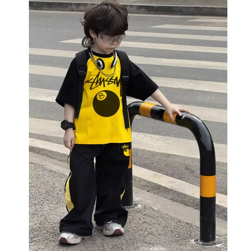 【100-150cm】二点セット 単品注文OK 爆売れ中 クール 男の子 半袖Ｔシャツ＋パンツ セット