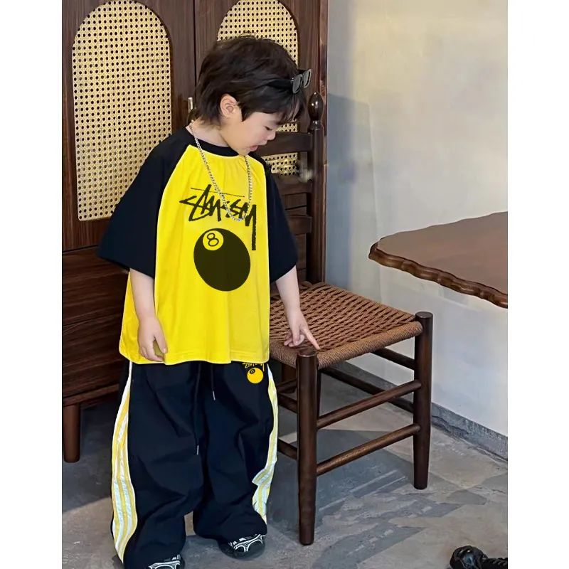 【100-150cm】二点セット 単品注文OK 爆売れ中 クール 男の子 半袖Ｔシャツ＋パンツ セット