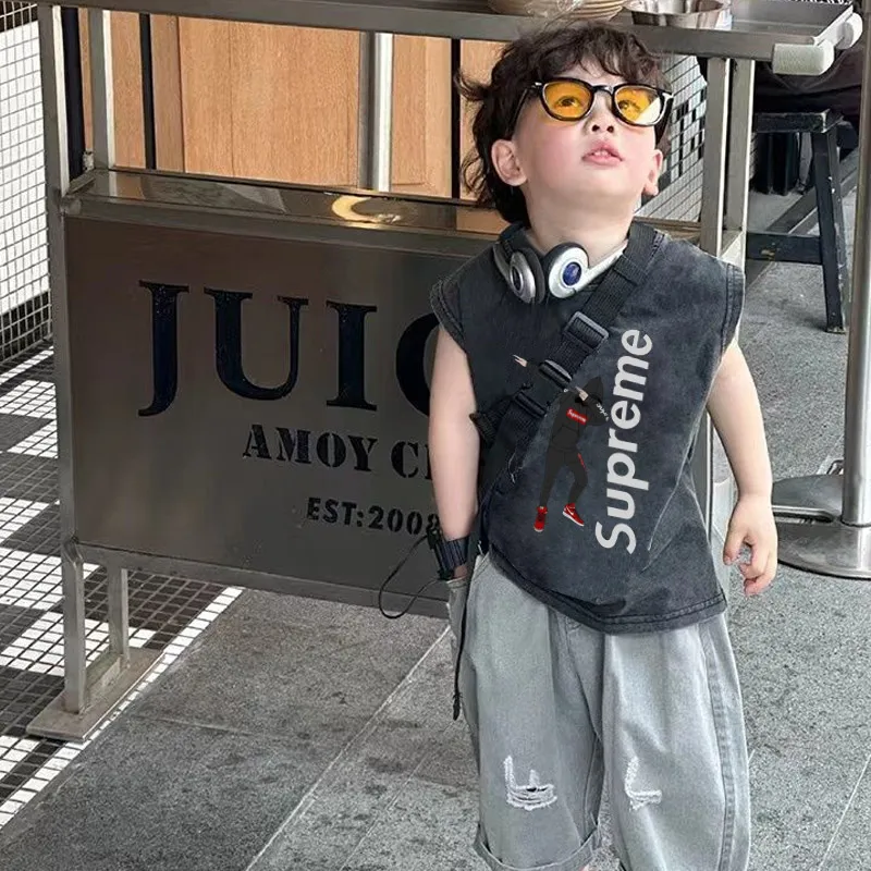 【100-150cm】これを逃す手はない トレンド  着やすい 快適 男の子 タンクトップ