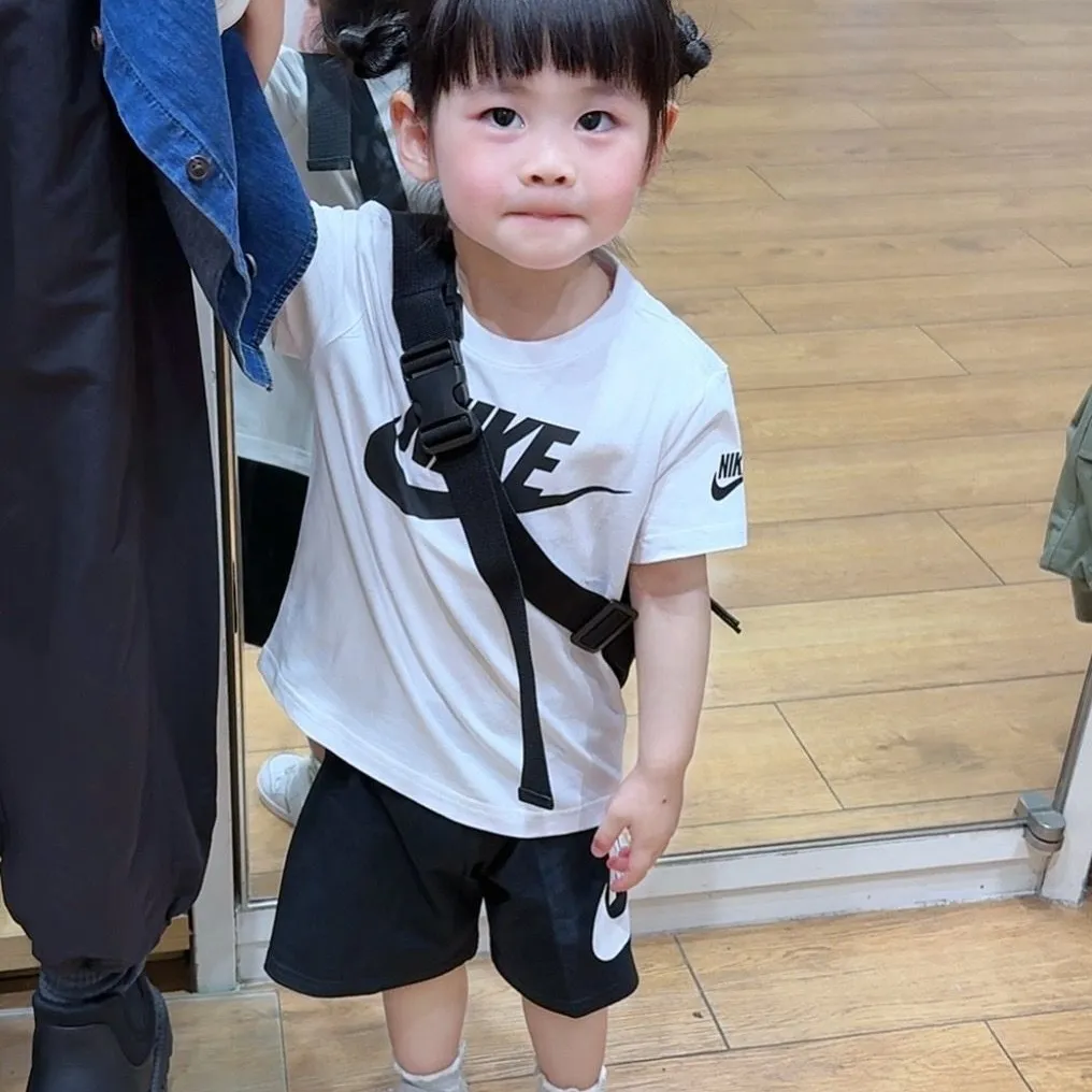 【90-150cm】二点セット よく売れる おしゃれ トレンド  半袖Ｔシャツ＋ショートパンツ セットアップ