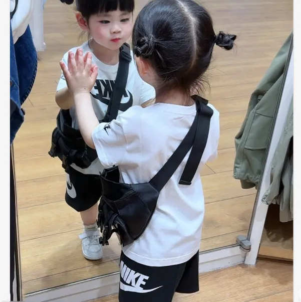 【90-150cm】二点セット よく売れる おしゃれ トレンド  半袖Ｔシャツ＋ショートパンツ セットアップ