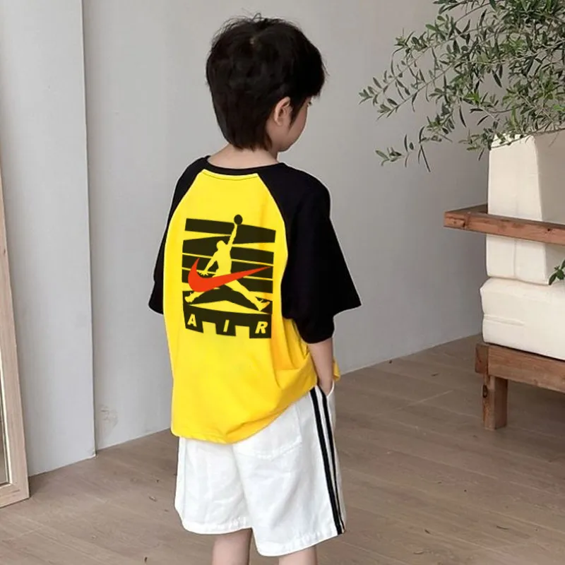 【100-150cm】二点セット 単品注文OK 売れ筋 カジュアル 合わせやすい 男の子 半袖Ｔシャツ＋パンツ セット