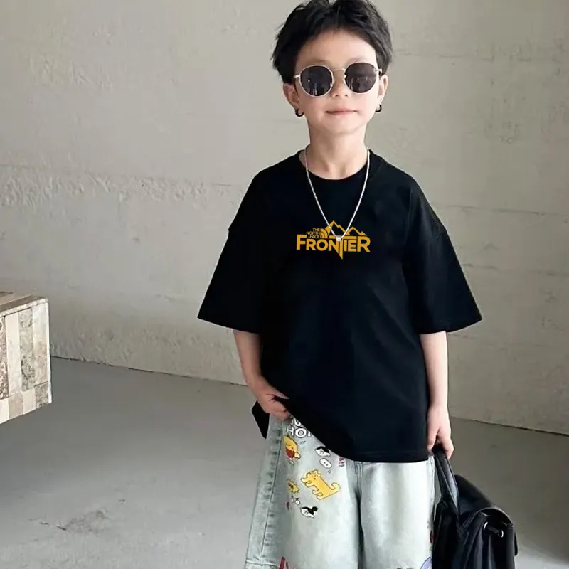 【90-160cm】リラックス感ある 大人気 プリント 着やすい 男の子 半袖 Ｔシャツ