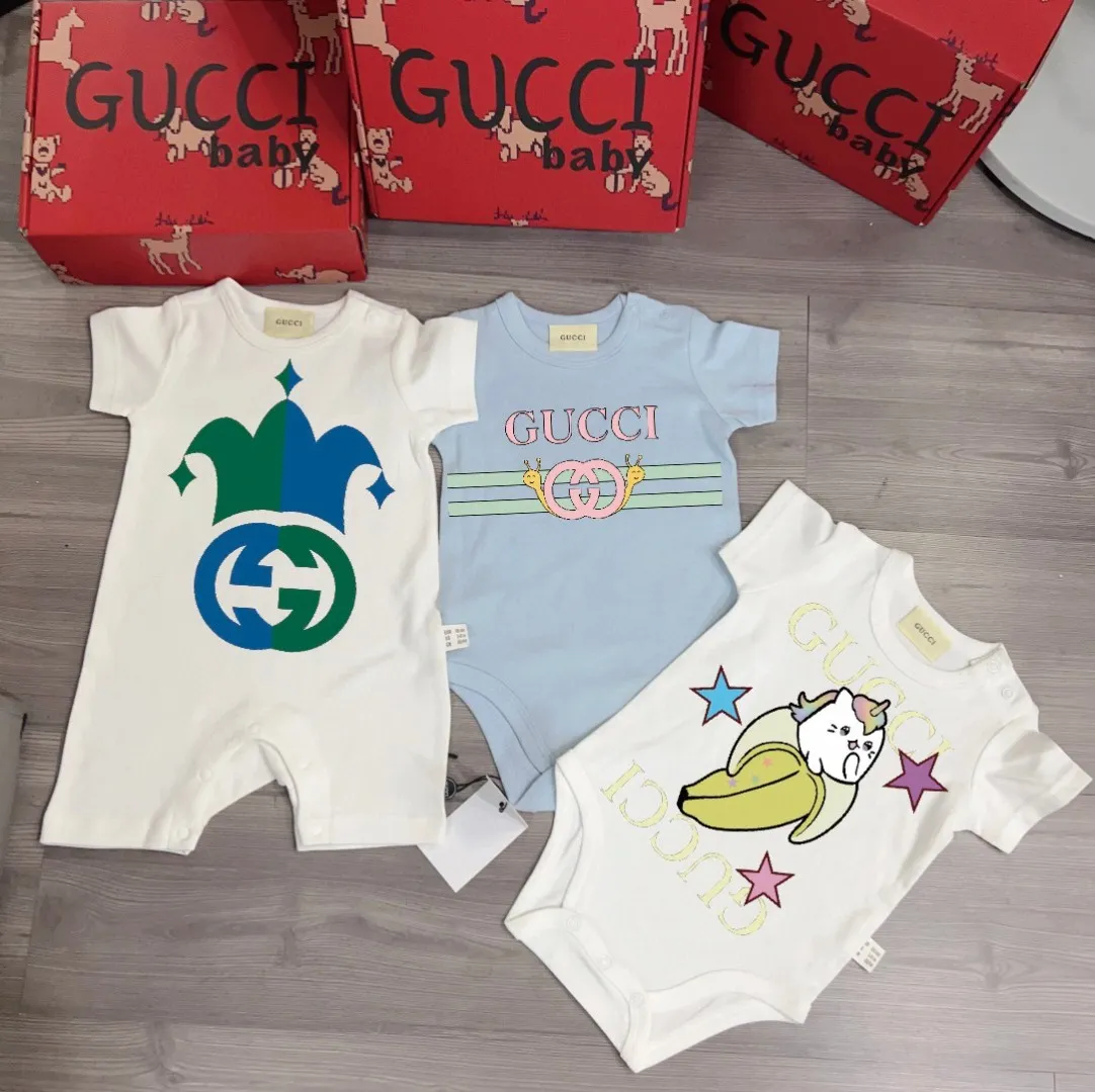 【59-90cm】三点セット オシャレ度高め 可愛い やわらかな素材 ベビー 半袖 ロンパース/３点
