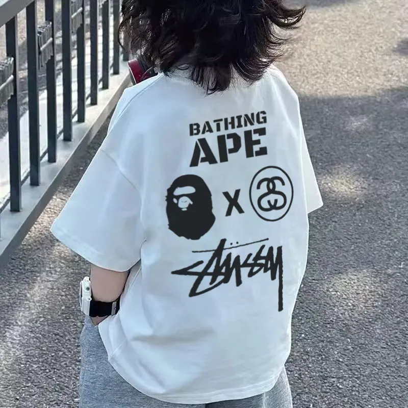 【90-160cm】着回し力抜群 爆売れ中  プリント 合わせやすい 男の子 半袖 Ｔシャツ