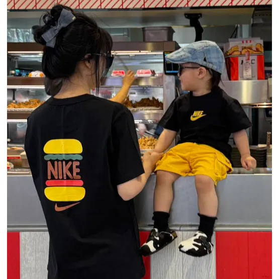 【90-150cm+親サイズ】人気爆発中 大活躍 カジュアル 合わせやすい 親子ペア 半袖 Ｔシャツ