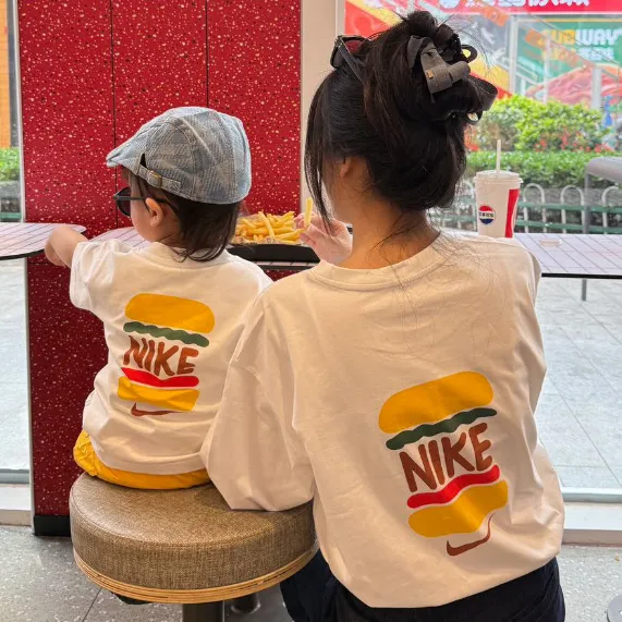 【90-150cm+親サイズ】人気爆発中 大活躍 カジュアル 合わせやすい 親子ペア 半袖 Ｔシャツ