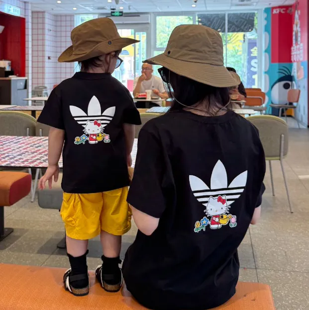【90-150cm+親サイズ】売り切れ必至 カートゥーン 可愛い 合わせやすい 親子ペア 半袖 Ｔシャツ