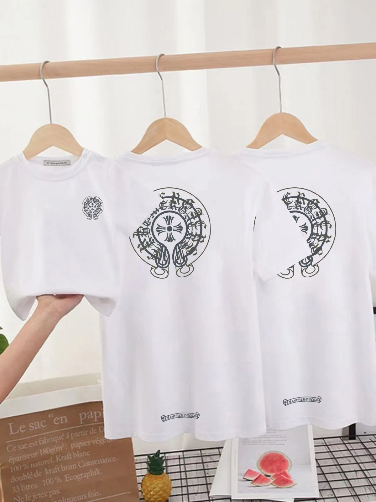 【90-150cm+親サイズ】リラックス感ある 爆売れ中 カジュアル 着やすい 親子ペア 半袖 Ｔシャツ