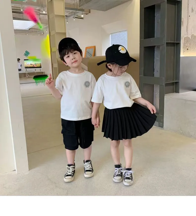 【90-150cm+親サイズ】リラックス感ある 爆売れ中 カジュアル 着やすい 親子ペア 半袖 Ｔシャツ