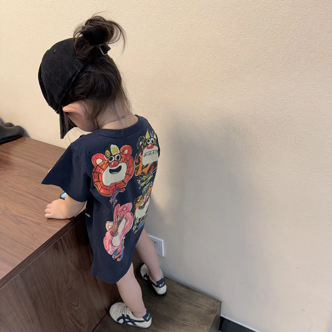 【90-150cm】元気いっぱい 大注目 カジュアル キュート 合わせやすい 女の子 半袖 Ｔシャツ