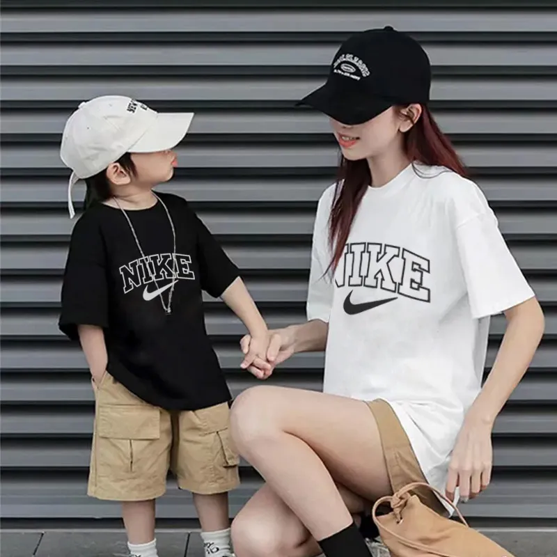 【90-150cm+親サイズ】今季も大注目 売れ筋 カジュアル プリント 親子ペア 半袖 Ｔシャツ