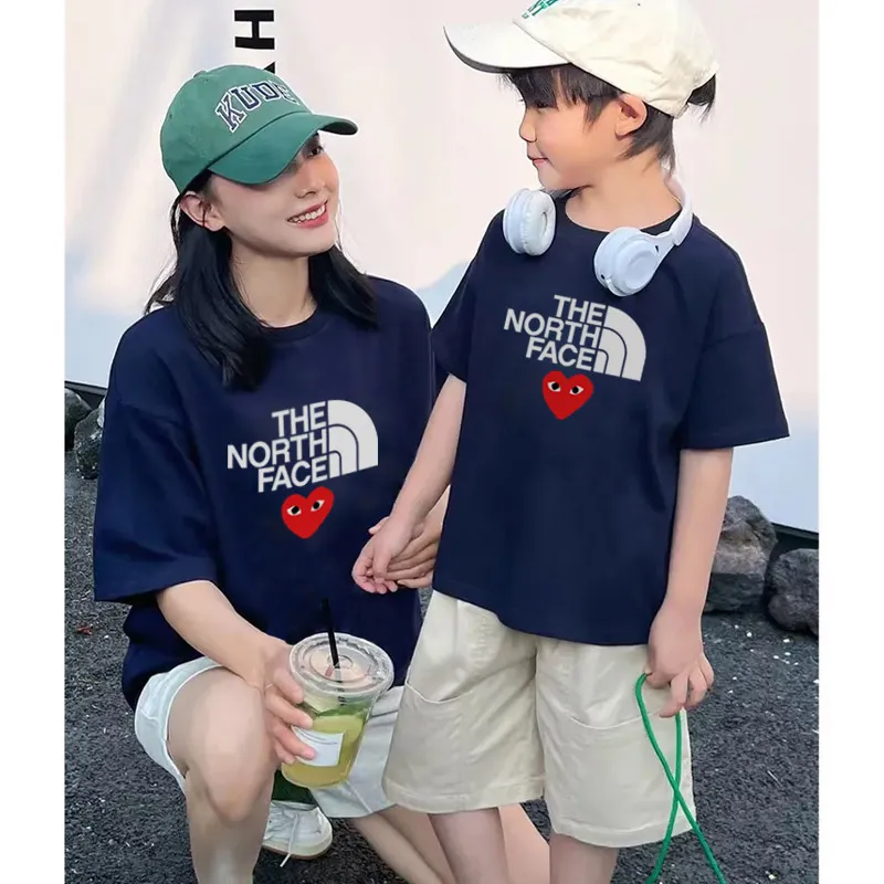 【90-150cm+親サイズ】トレンド感満点 大活躍 カジュアル 着やすい 親子ペア 半袖 Ｔシャツ