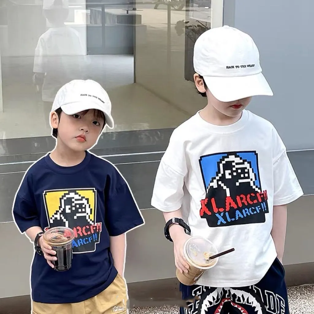 【90-160cm】リラックス感ある 大注目 カジュアル プリント 男の子 半袖 Ｔシャツ