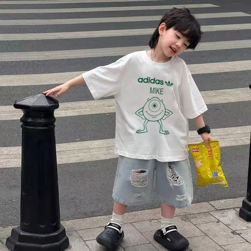 【90-160cm】リラックス感ある 大活躍 カジュアル デザイン満点 男の子 半袖 Ｔシャツ