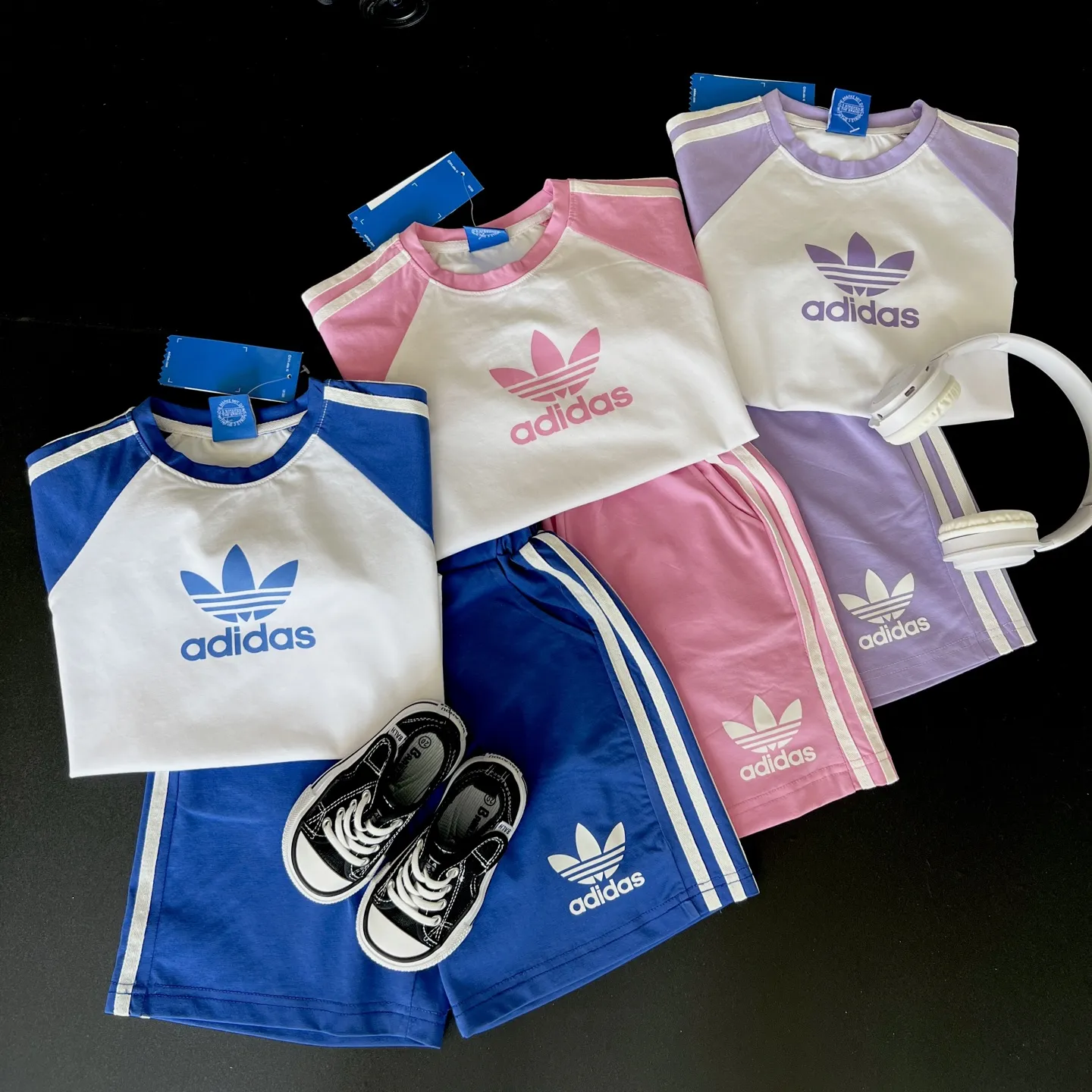【110-150cm】二点セット 絶対欲しい 定番 カジュアル 着やすい 半袖Ｔシャツ＋ショートパンツ セット