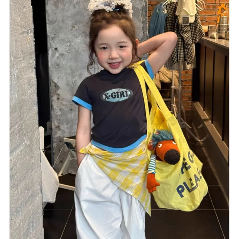 【90-150cm】オシャレ度高め 新作 好感度UP  カジュアル レイヤード 女の子 半袖 Ｔシャツ