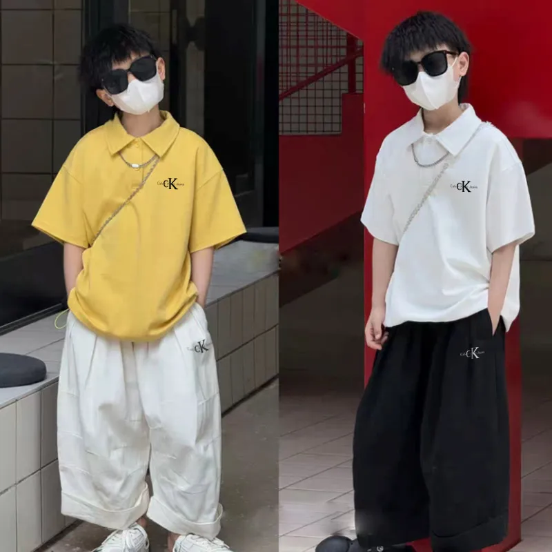 【100-150cm】二点セット 単品注文OK 絶対流行 クール 快適 着やすい 半袖Ｔシャツ＋ショートパンツ セットアップ