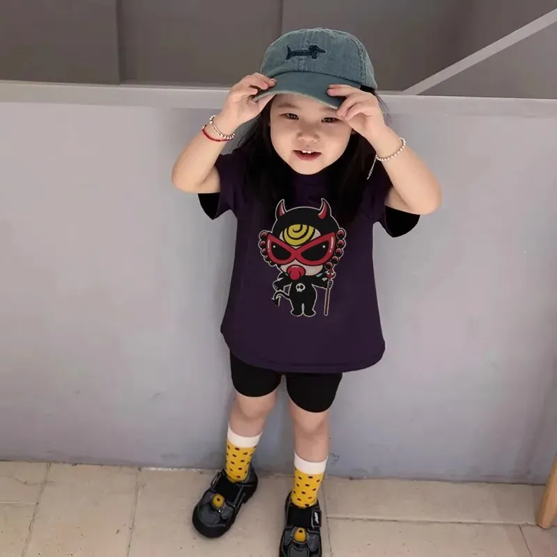 【90-140cm】絶対欲しい 大人気 プリント キュート カートゥーン 女の子  半袖 Ｔシャツ