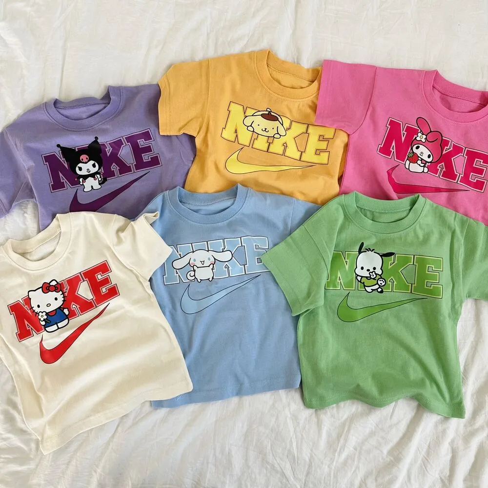 【80-130cm】二点セット 注目度UP カートゥーン 可愛い 多色展開 半袖Ｔシャツ＋ショートパンツ セットアップ