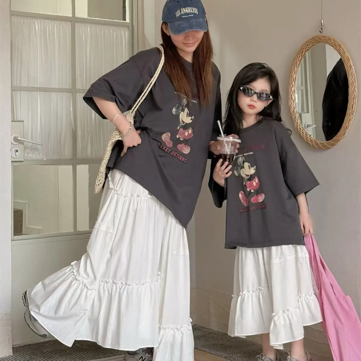 【90-160cm+親サイズ】毎日着たくなる 大人気 ゆったり カジュアル 親子ペア 半袖 Ｔシャツ