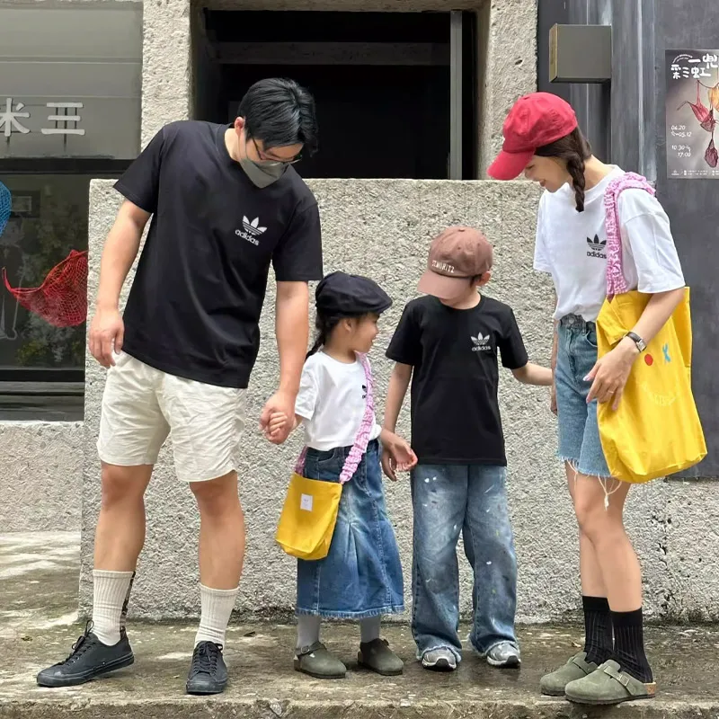 【90-160cm+親サイズ】よく売れる 大活躍 合わせやすい 親子ペア 半袖 Ｔシャツ