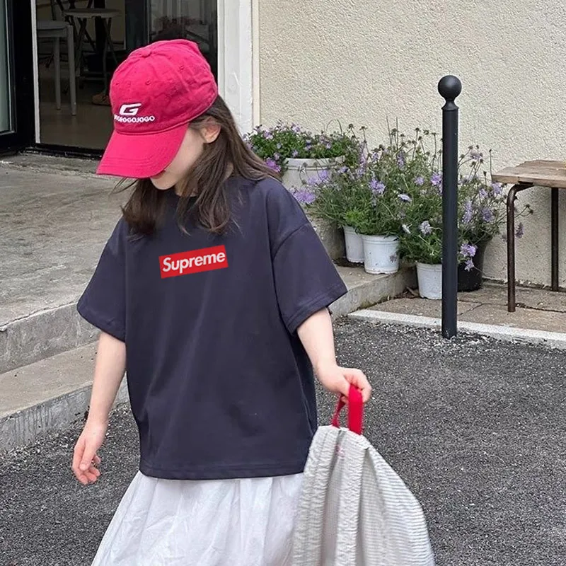 【90-160cm】元気いっぱい 爆売れ中 オシャレ アルファベット 女の子 半袖 Ｔシャツ