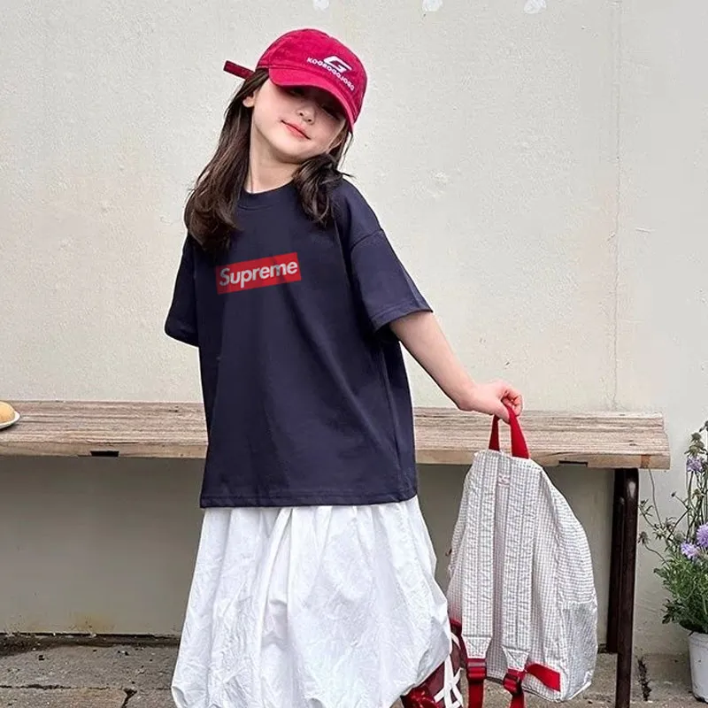 【90-160cm】元気いっぱい 爆売れ中 オシャレ アルファベット 女の子 半袖 Ｔシャツ