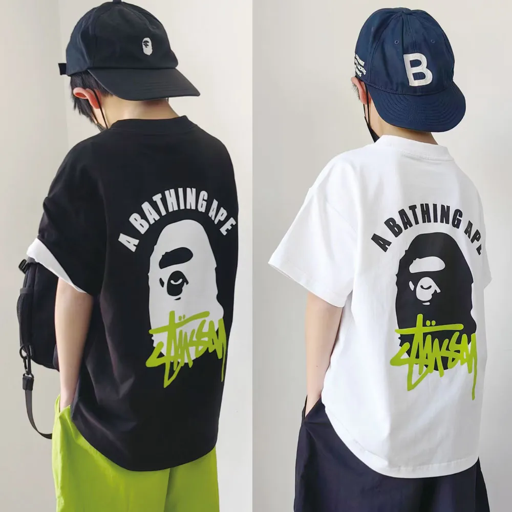 【90-160cm】元気いっぱい 注目度UP トレンド  カジュアル ゆったり 男の子 半袖 Ｔシャツ