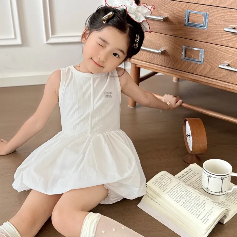【100-160cm】おしゃれキッズ必見 きれいめ セレブリティ シンプル 女の子 ワンピース