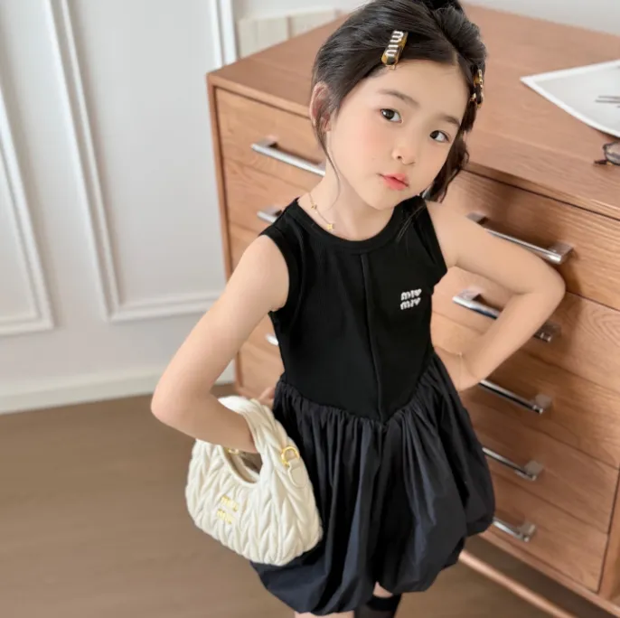 【100-160cm】おしゃれキッズ必見 きれいめ セレブリティ シンプル 女の子 ワンピース
