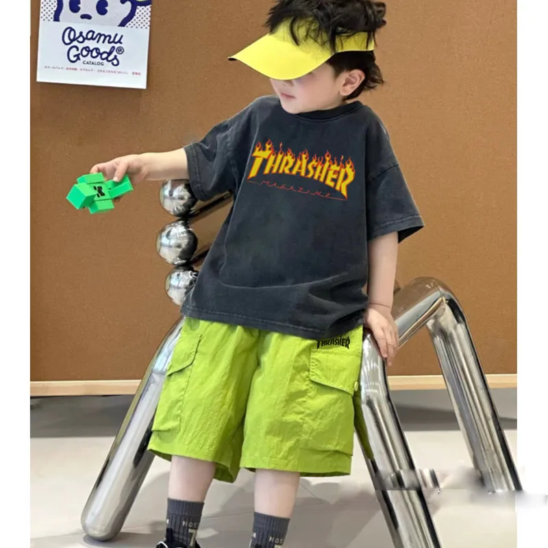 【90-150cm】これを逃す手はない 大人気  クール 着やすい 男の子 半袖Ｔシャツ＋ショートパンツ セットアップ
