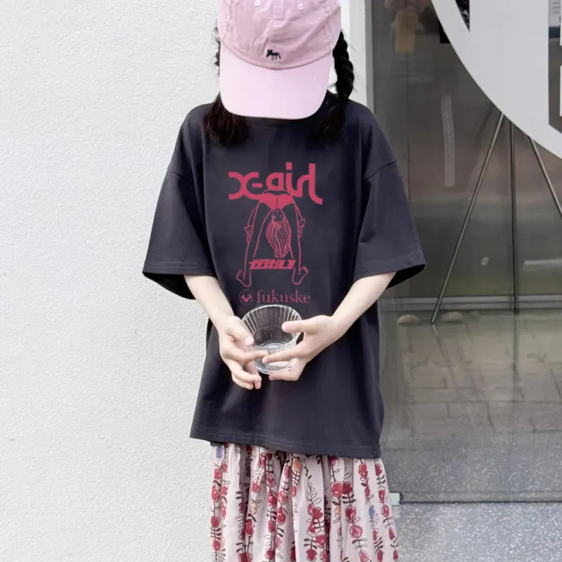 【90-160cm】トレンド感たっぷり スタイリッシュ おしゃれ 着やすい 女の子 半袖 Ｔシャツ