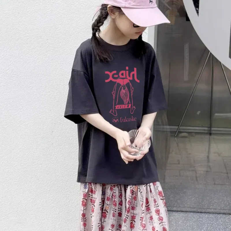 【90-160cm】トレンド感たっぷり スタイリッシュ おしゃれ 着やすい 女の子 半袖 Ｔシャツ