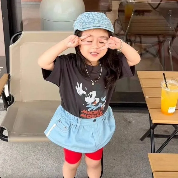 【80-140cm】好感度100％  大人気 カートゥーン 可愛い 着やすい 女の子 半袖 Ｔシャツ