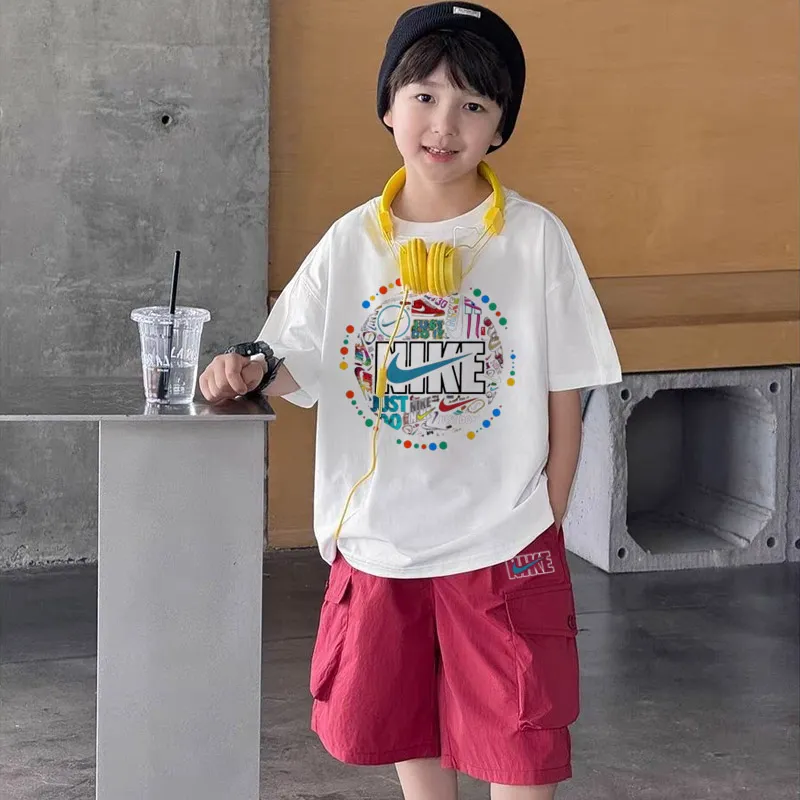 【90-150cm】人気上昇中 大活躍 スタイリッシュ 男の子 半袖Ｔシャツ＋ショートパンツ