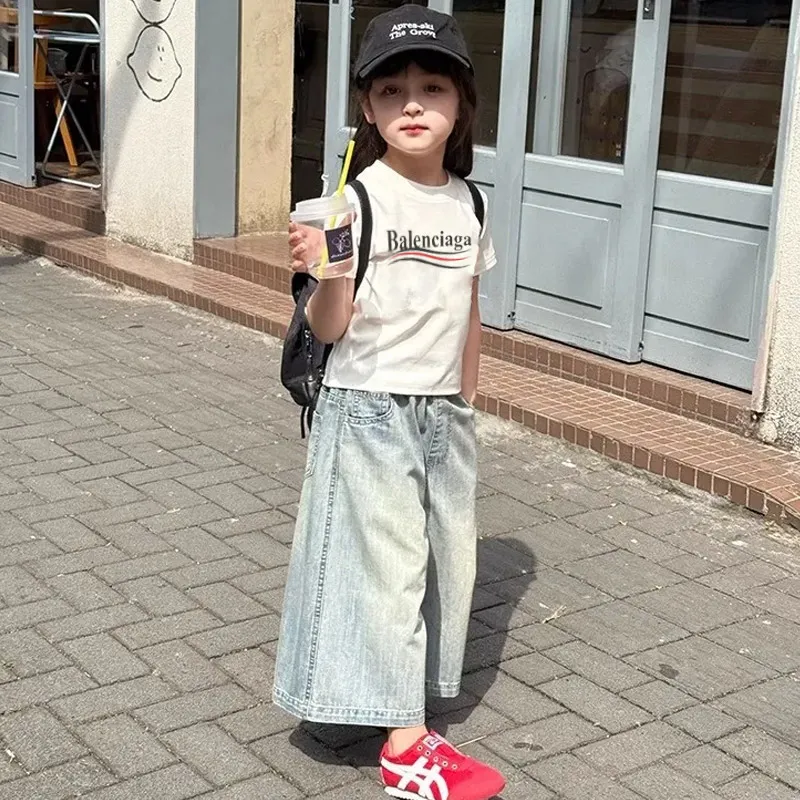【90-150cm】売り切れ必至 おしゃれ 可愛い アルファベット 女の子 半袖 Ｔシャツ