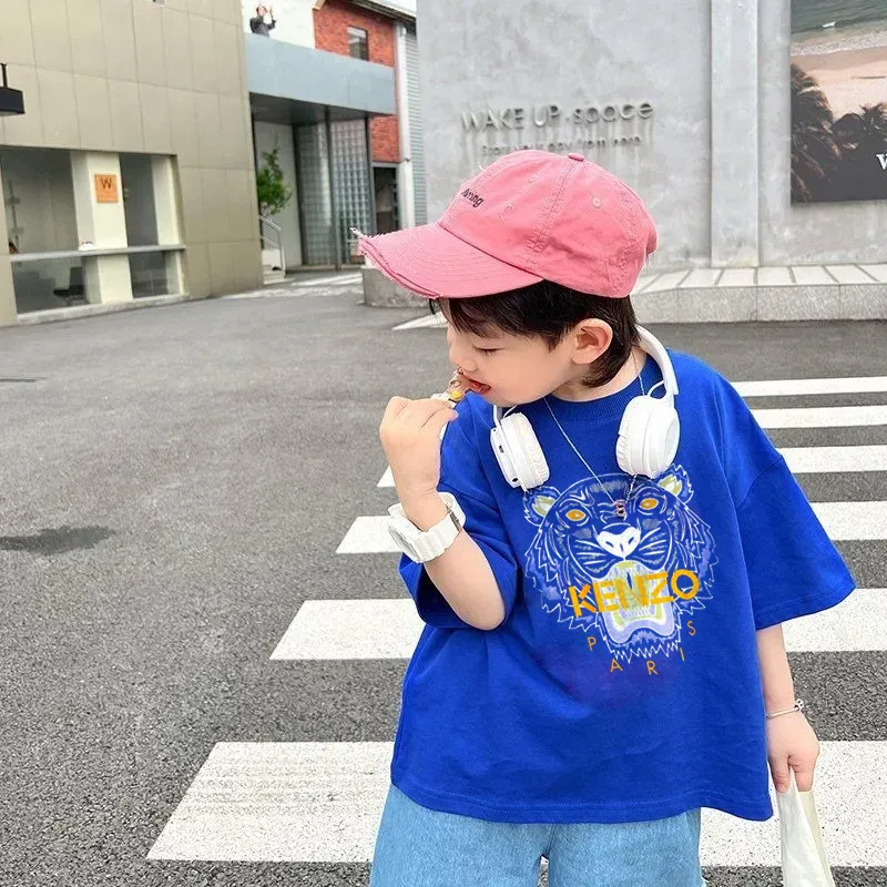 【90-160cm】リラックス感ある 大活躍 カジュアル 着やすい 虎柄 男の子 半袖 Ｔシャツ