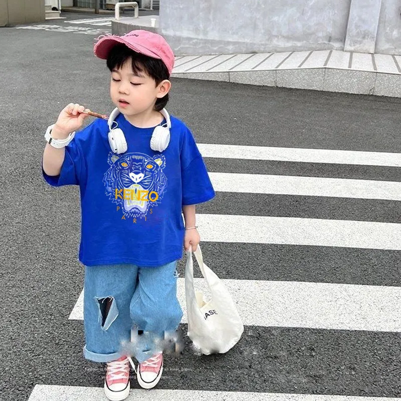 【90-160cm】リラックス感ある 大活躍 カジュアル 着やすい 虎柄 男の子 半袖 Ｔシャツ
