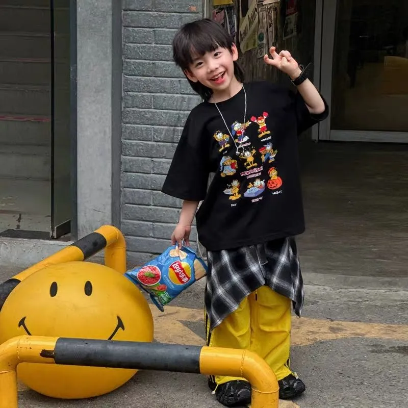 【90-160cm】リラックス感ある 大活躍 カジュアル クール  男の子 半袖 Ｔシャツ
