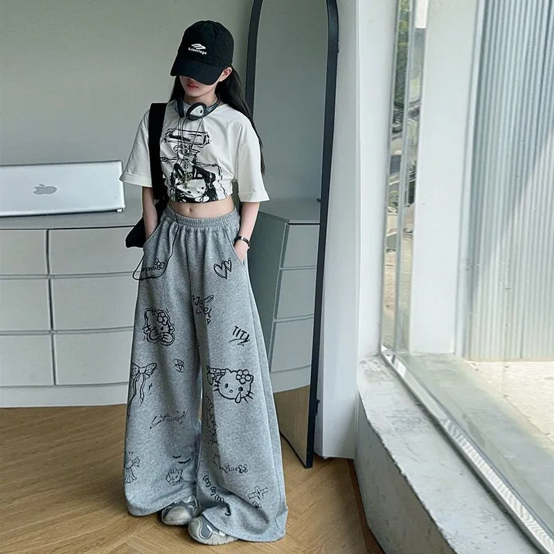 【120-170cm】存在感アップ  大人気 カジュアル クール 女の子 半袖Ｔシャツ/ワイドレッグパンツ